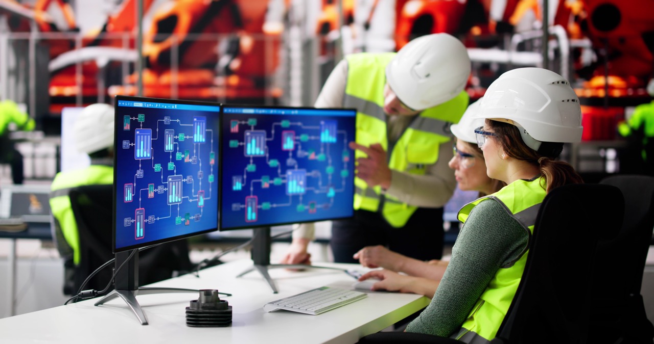 Engineers at infrastructure monitors